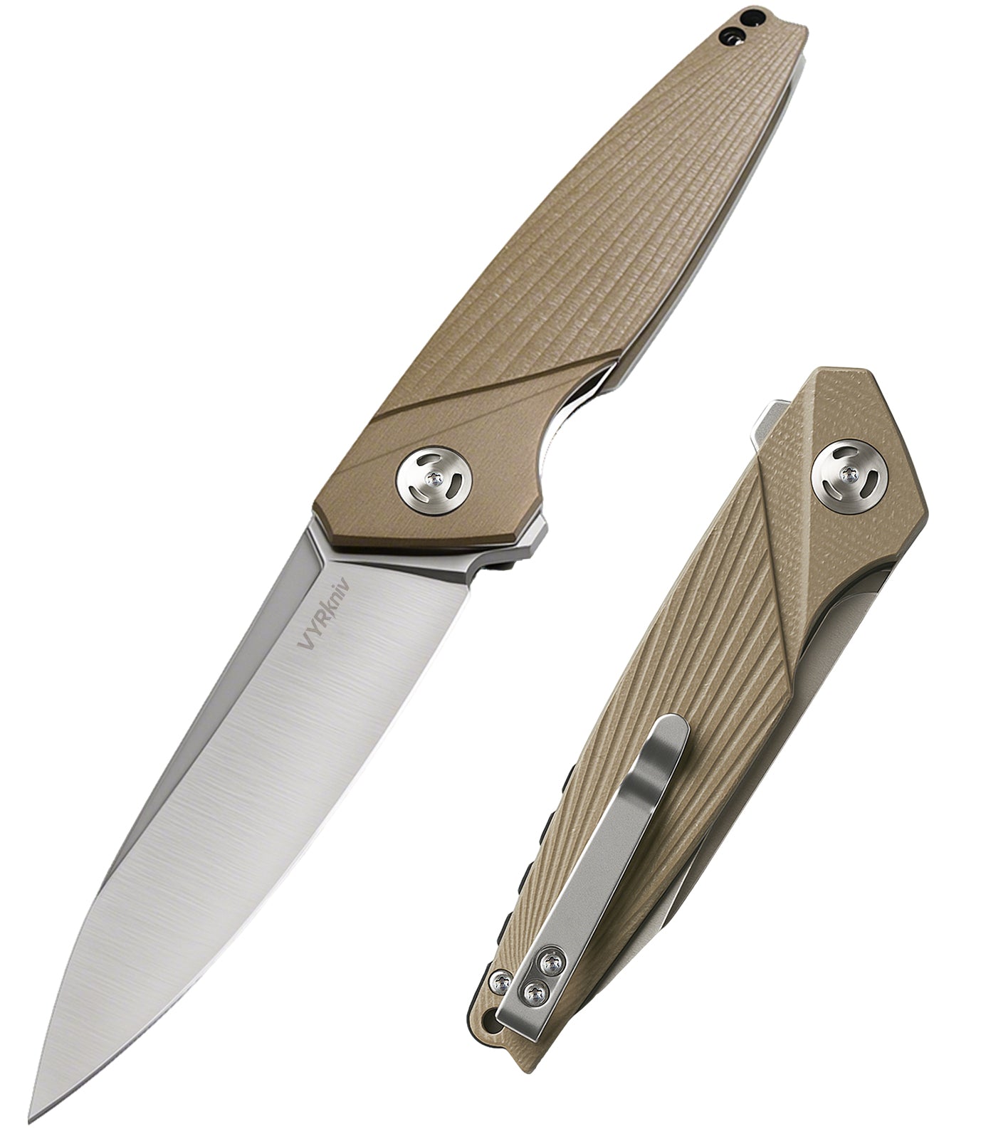 VYRkniv V904 Pocket EDC Knife,14C28N Blade Liene Handle