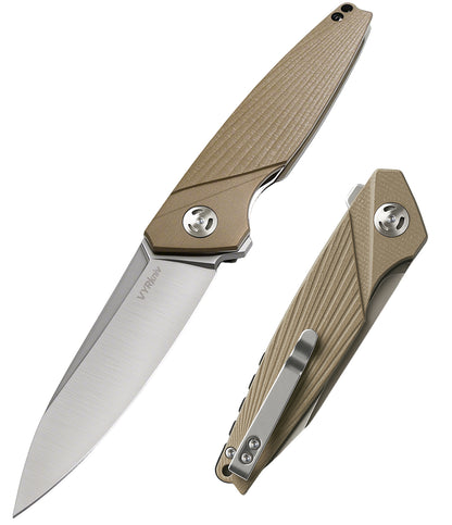 VYRkniv V904 Pocket EDC Knife,14C28N Blade Liene Handle