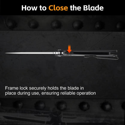 Pocket EDC Knife,3.8" D2 Steel V907