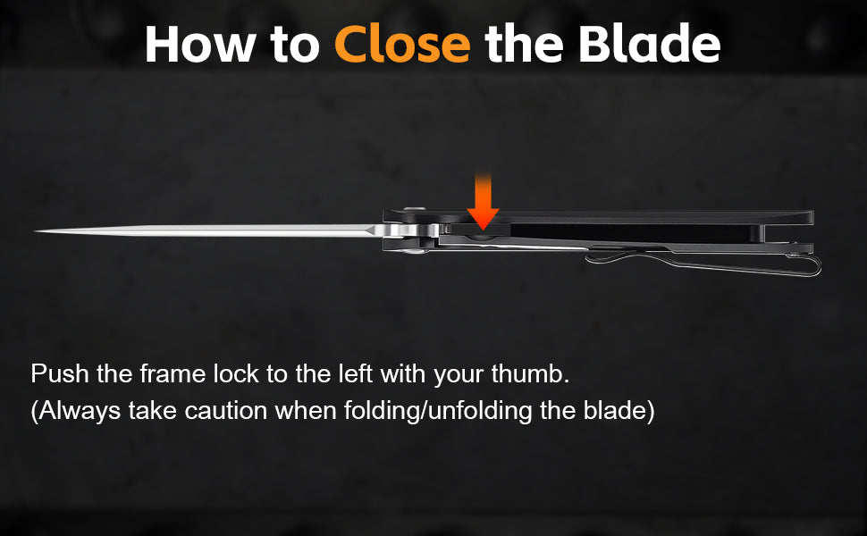 Pocket EDC Knife,3.8" D2 Steel V907