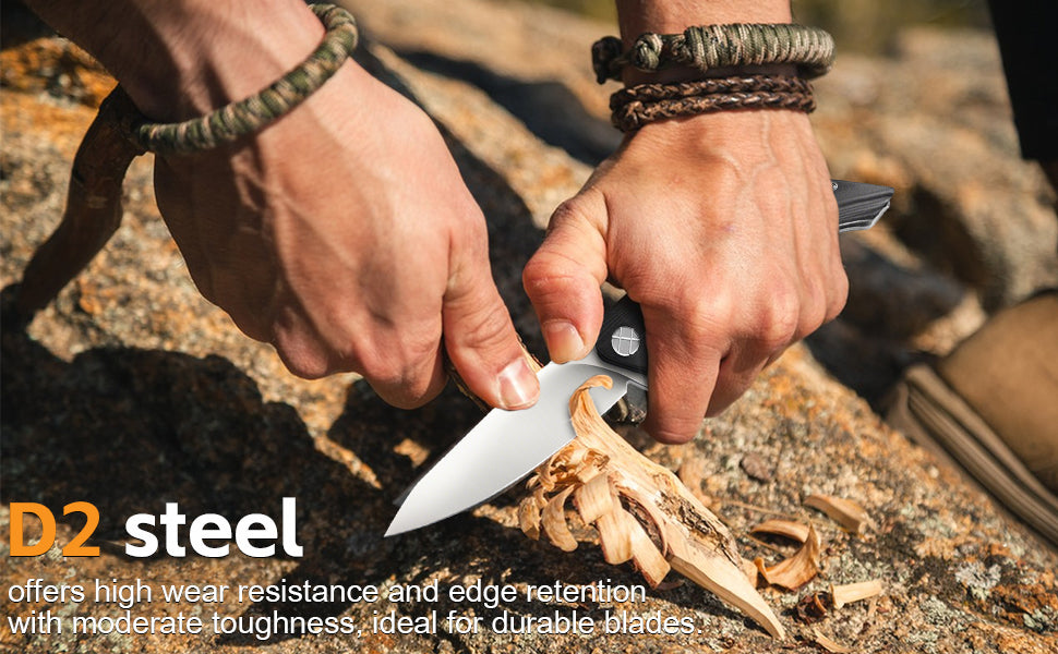 Pocket EDC Knife,3.8" D2 Steel V907